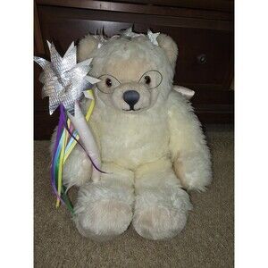 Vintage Merrilee Woods, Handmade, San Francisco, Angel Fairy Bear Plush 20" Sits